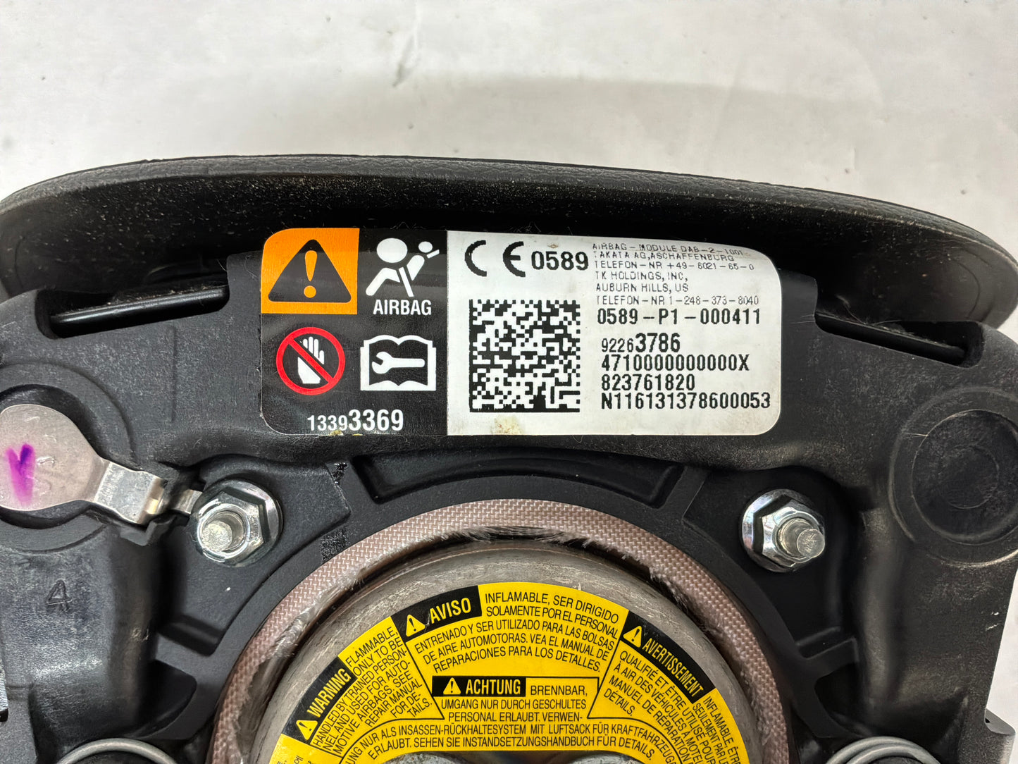 2017 Chevy SS Sedan Steering Wheel Air Bag Airbag OEM