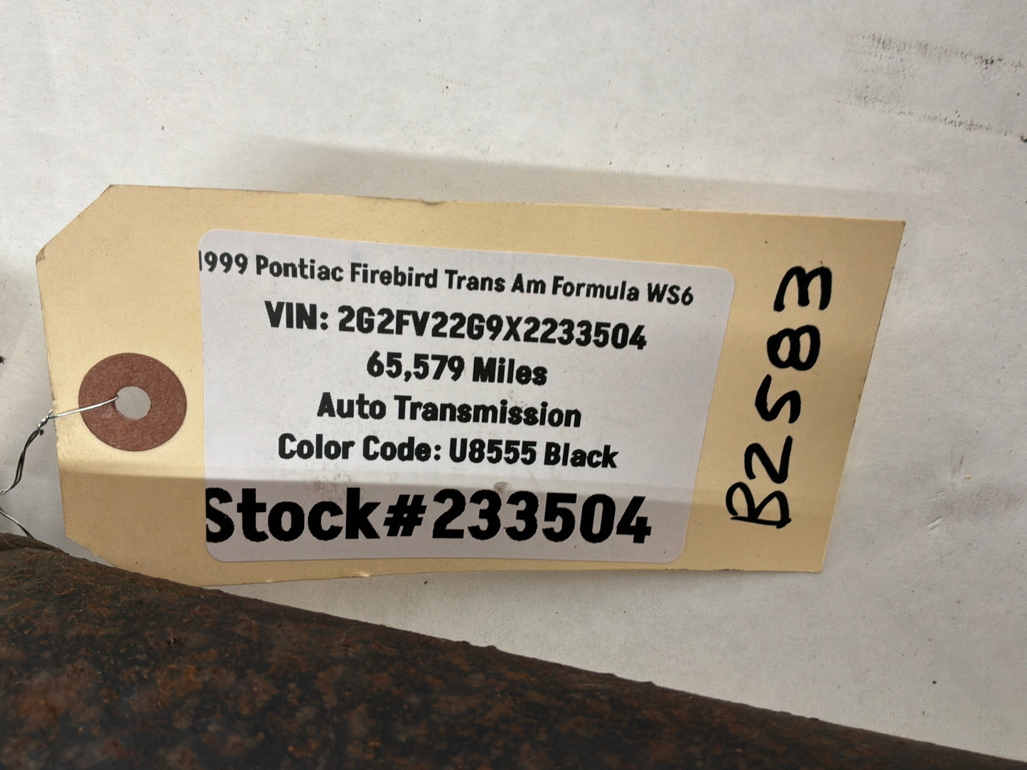 1999 Pontiac Firebird Trans Am Formula WS6 Driveshaft Propeller Shaft OEM