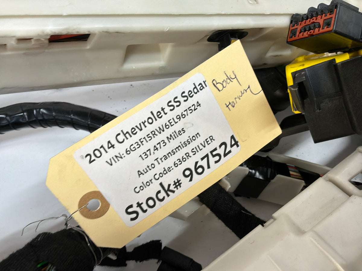2014 Chevy SS Sedan Body Chassis Wire Wiring Harness OEM