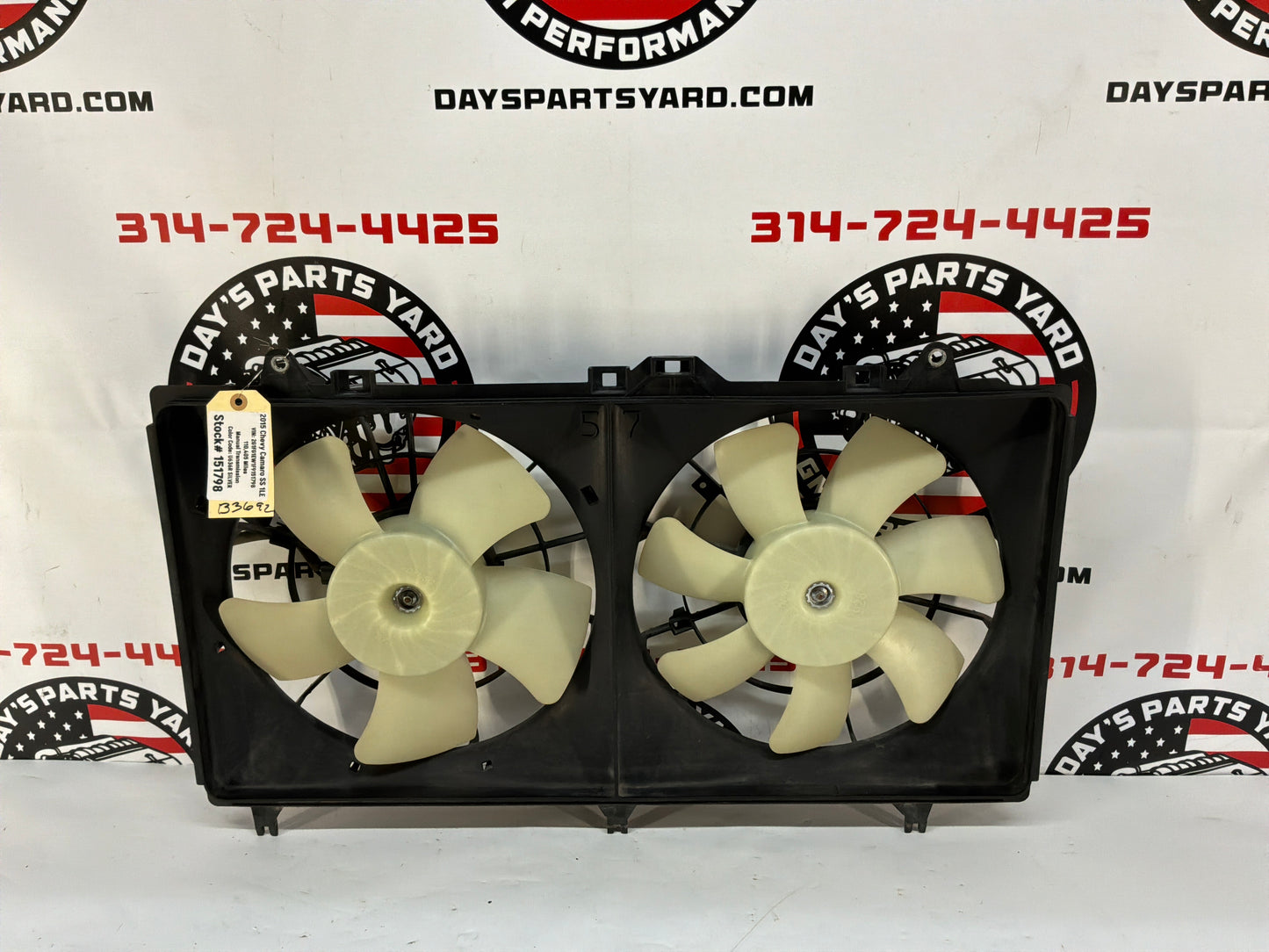 2015 Chevy Camaro SS 1LE Dual Radiator Cooling Fans Assembly OEM