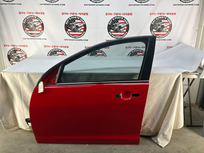 2008 Pontiac G8 GT LH Driver Front Exterior Outside Door Red OEM
