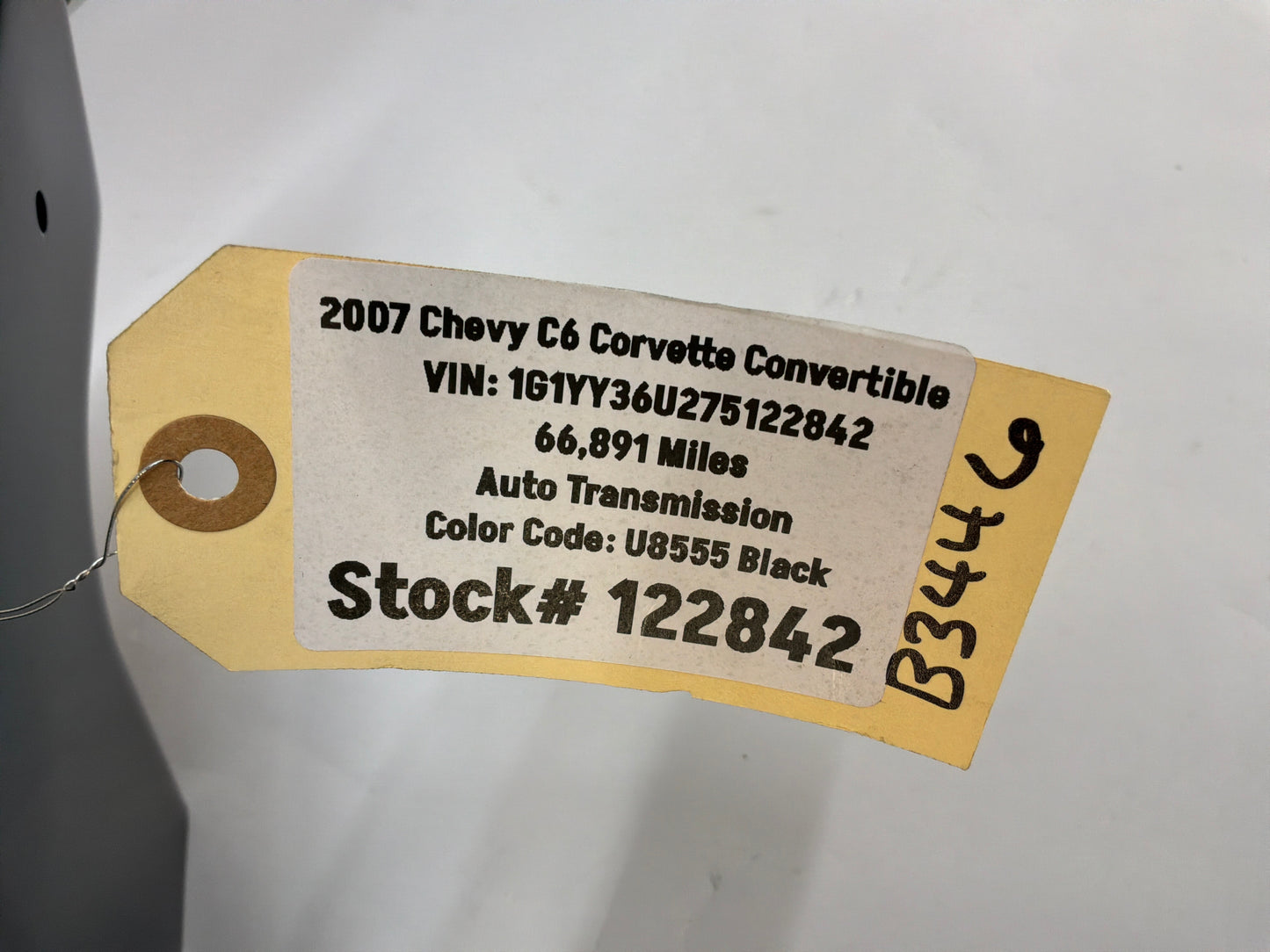 2007 Chevy C6 Corvette Convertible Interior Bulk Head Waterfall OEM Black