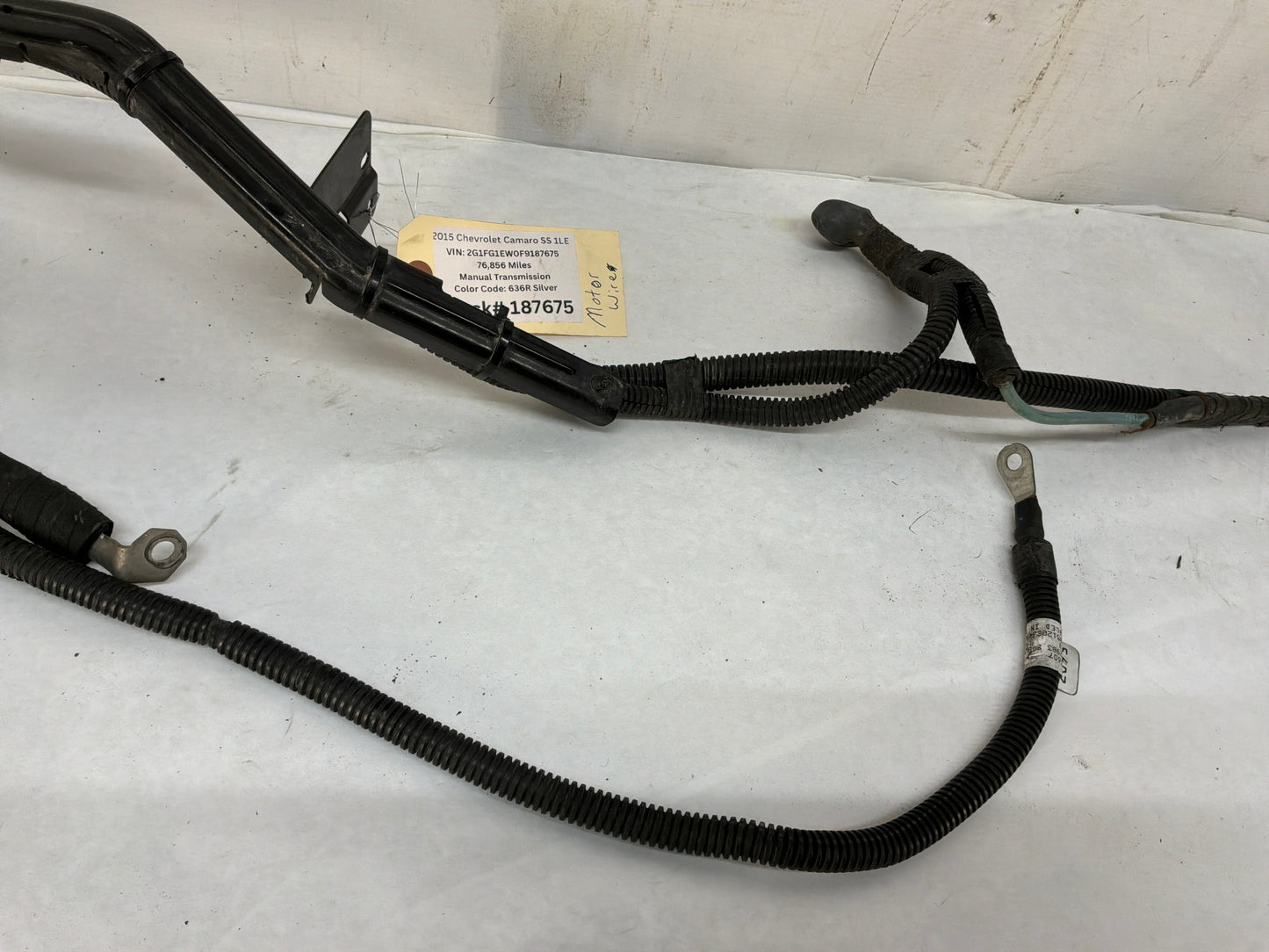 2015 Chevrolet Camaro SS 1LE Positive Negative Battery Wire Wiring Harness OEM