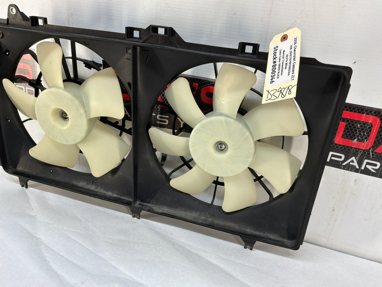 2014 Chevy Camaro ZL1 Dual Electric Radiator Cooling Fans OEM