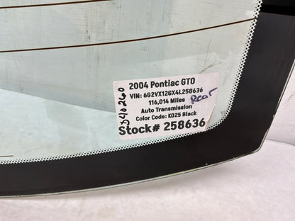 2004 Pontiac GTO Rearview Rear View Window Glass Windshield OEM