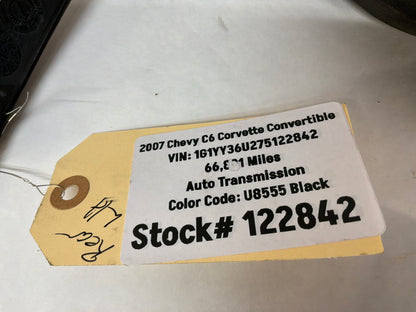 2007 C6 Corvette Convertible Rear LH Driver Brake Cooling Duct OEM
