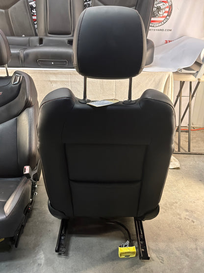 2014 Chevy SS Sedan Seats Fronts and Rears Black Leather Alcantara Suede OEM