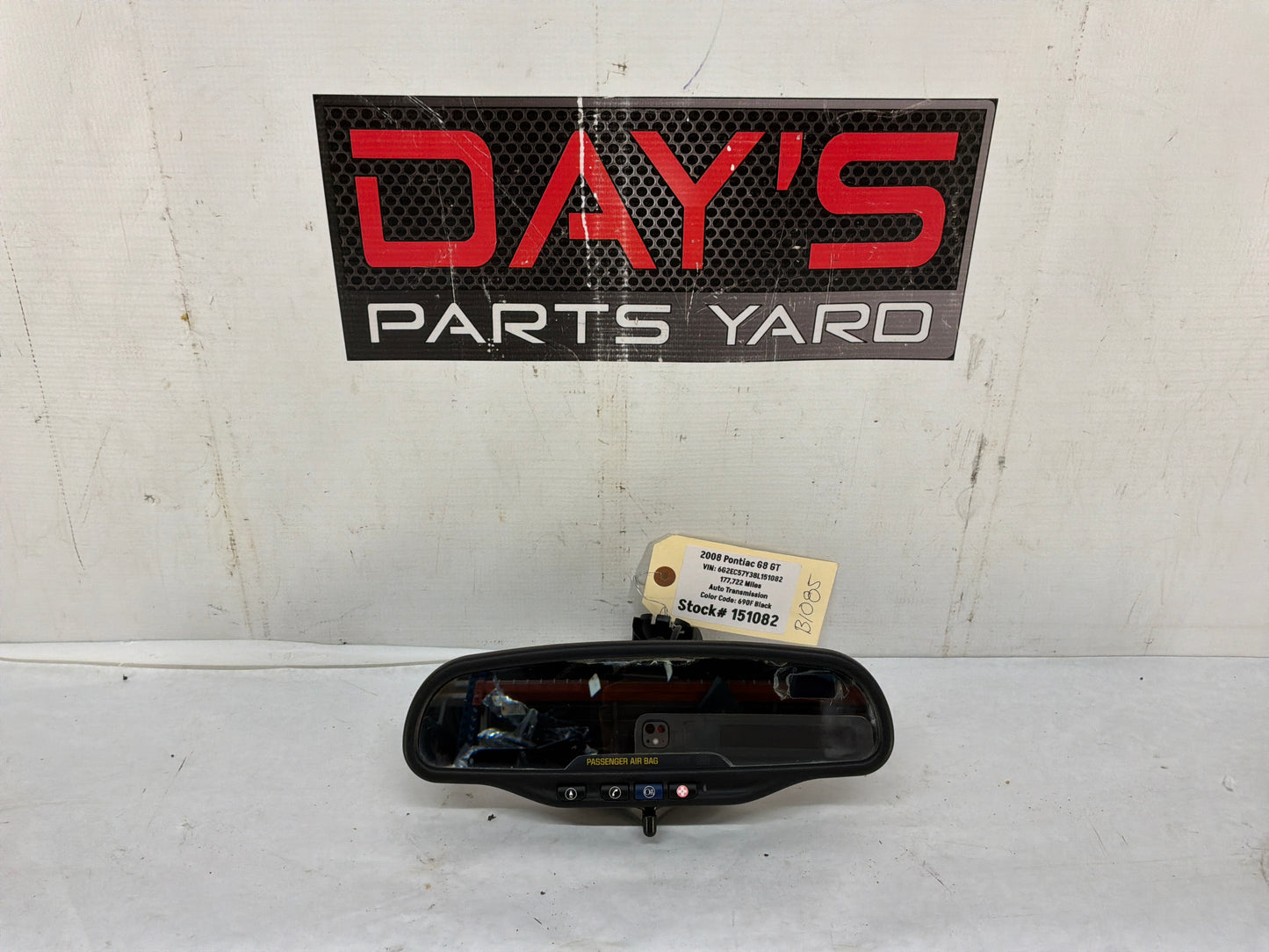 2008 Pontiac G8 GT Rearview Rear View Compass Mirror OEM