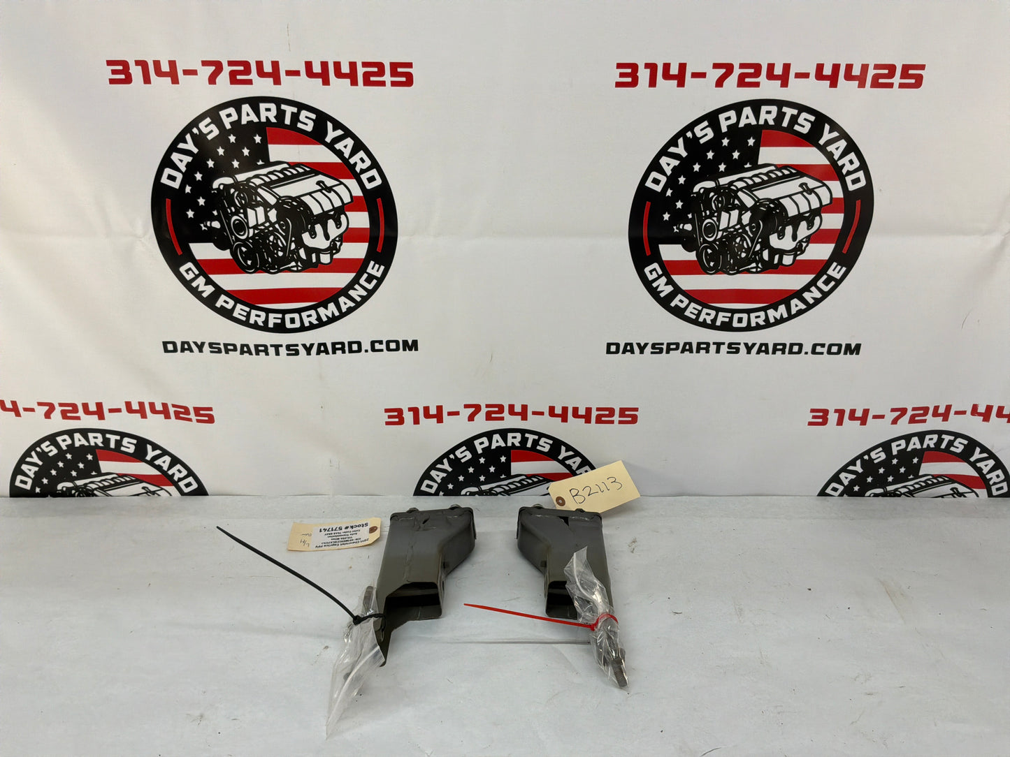 2011 Chevy Caprice PPV Rear Impact Bar Mounting Brackets Sleeves OEM