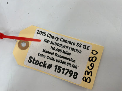 2015 Chevy Camaro SS 1LE RH & LH Sunvisors Sun Visors Shades w/ Clips Black OEM