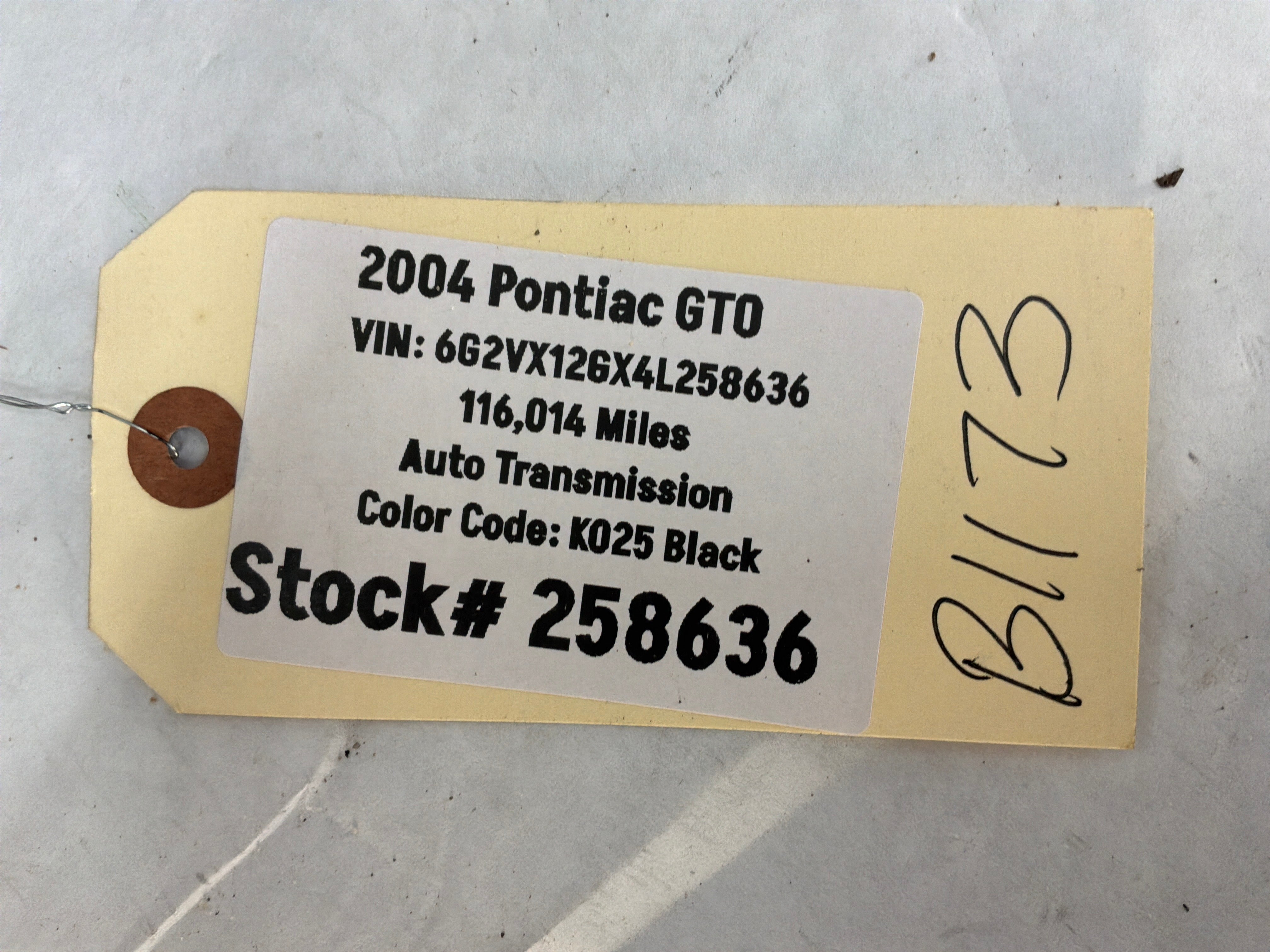2004 Pontiac GTO Spare Wheel Tire Trunk Interior Cargo Carpet Cover Pa
