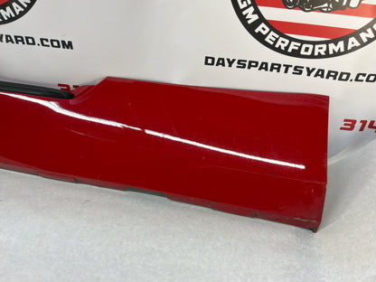 2013 Chevy Camaro 1LE LH Driver Rocker Molding Side Skirt Panel Red OEM