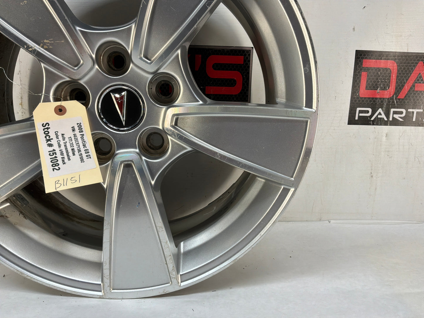 2008 Pontiac G8 GT Factory OEM Wheel 18x8 OEM