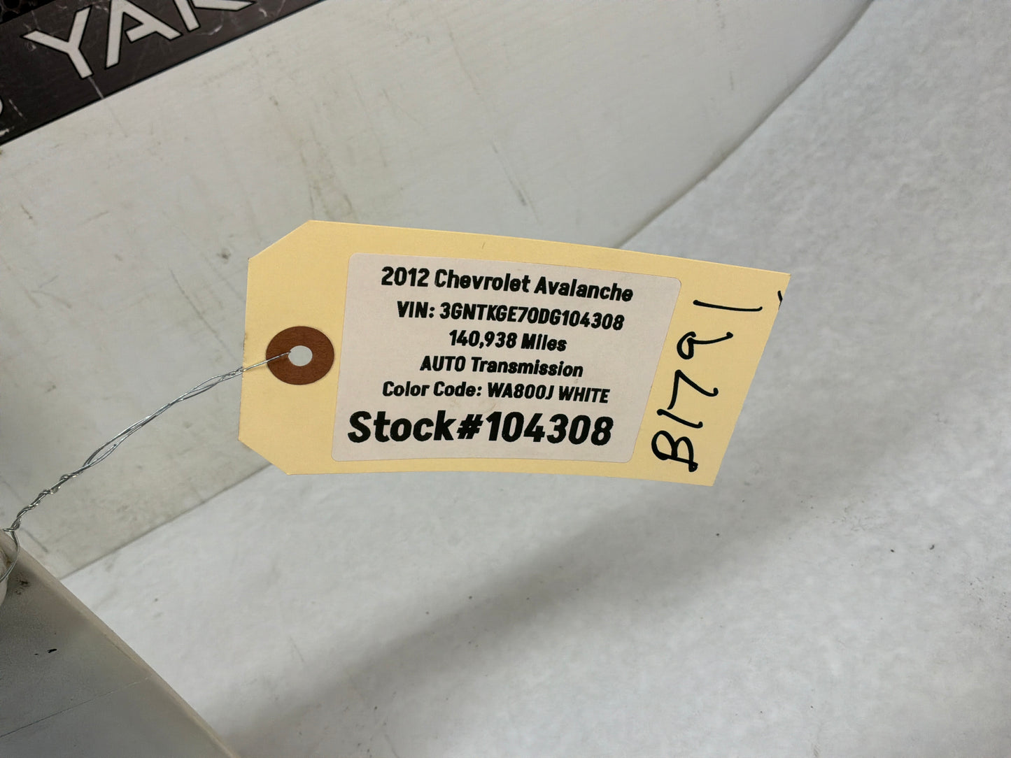 2012 Chevy Avalanche Rear Third 3RD High Mount Brake Light Lamp Spoiler 3rd OEM
