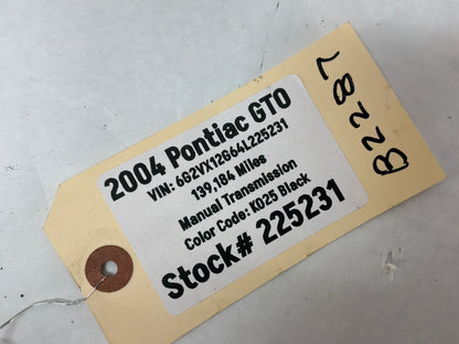 2004 Pontiac GTO License Plate Tag Light Lamp Set OEM