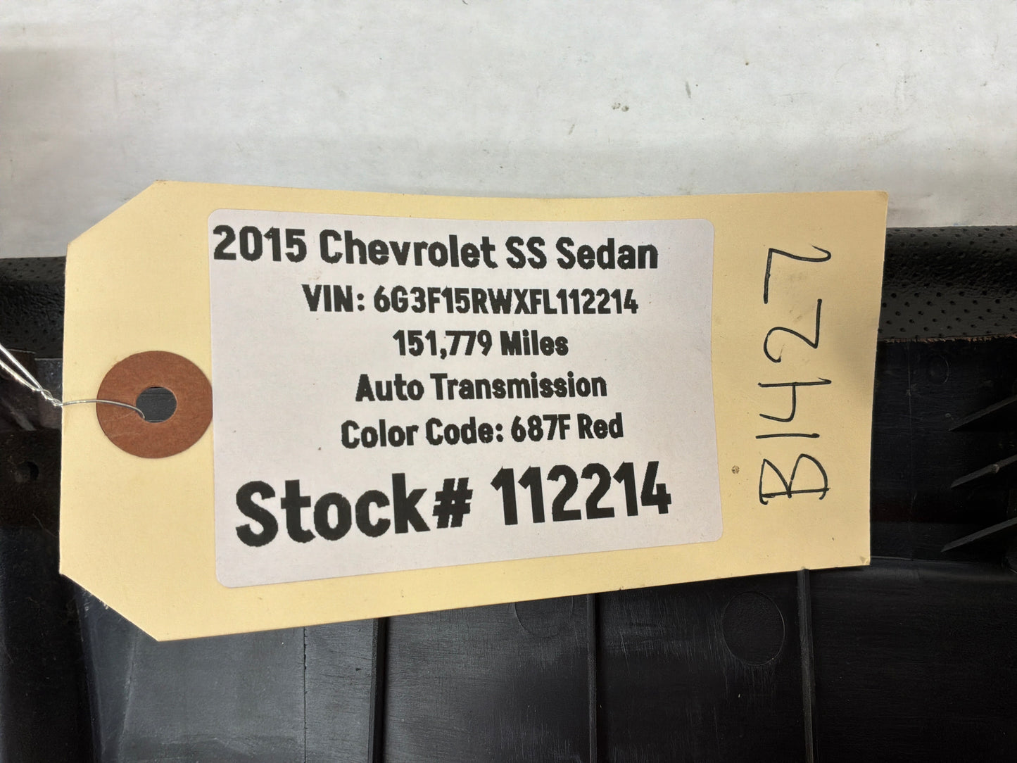 2015 Chevy SS Sedan RH Passenger Black Suede Dash Trim Panel Insert OEM