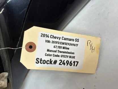 2016 Chevy Camaro SS RH Passenger Exterior Mirror Black OEM