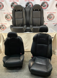 2005 Pontiac GTO Black Leather Front and Rear Seats Set OEM