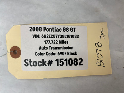 2008 Pontiac G8 GT RH & LH Dash Panels Center Cowl Defrost Trim Extensions OEM