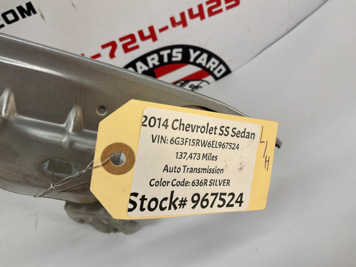 2014 Chevy SS Sedan LH Driver Front Fender Silver OEM