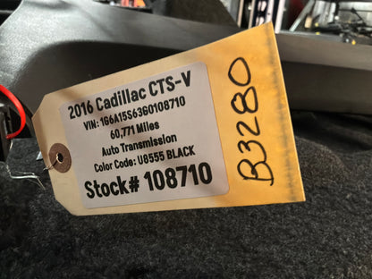 2016 Cadillac CTS-V RH Passenger Interior Lower B Pillar Trim Cover Black OEM