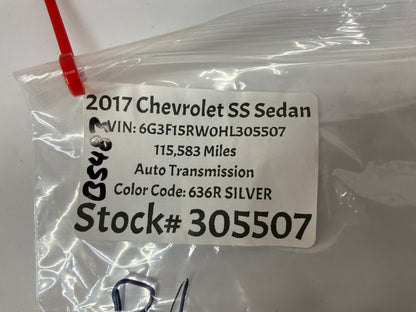 2017 Chevy SS Sedan RH Passenger Front & Rear Exterior Door Handles Silver OEM