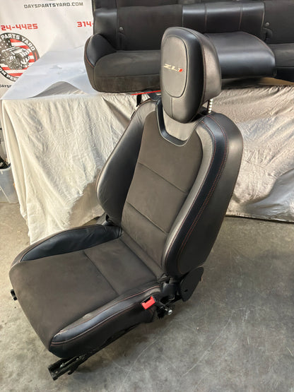 2013 Chevy Camaro ZL1 Seats Black Leather Suede Alcantara Front and Rear OEM