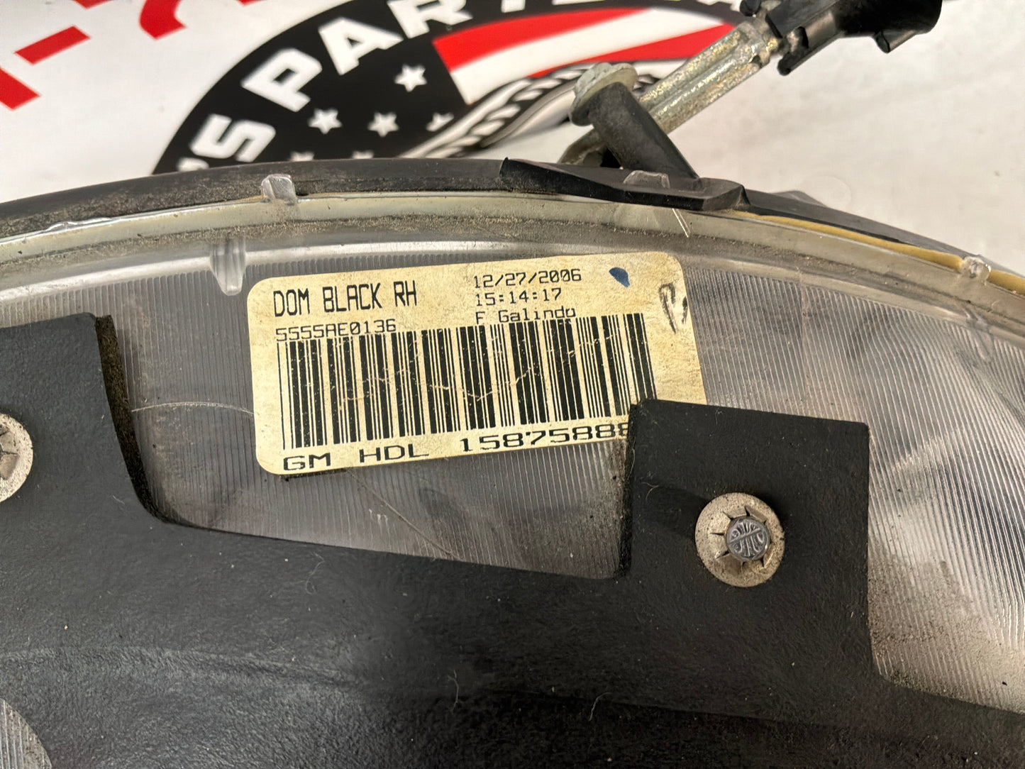 2007 C6 Corvette Convertible RH Passenger Headlight Head Light Lamp OEM