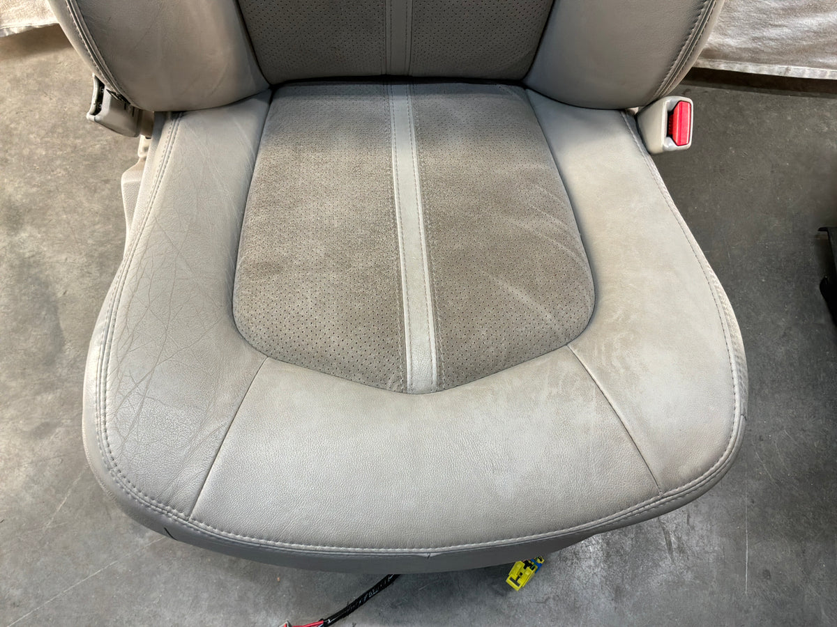 2009 Cadillac CTS-V Seats Fronts and Rears Leather and Suede OEM Titanium