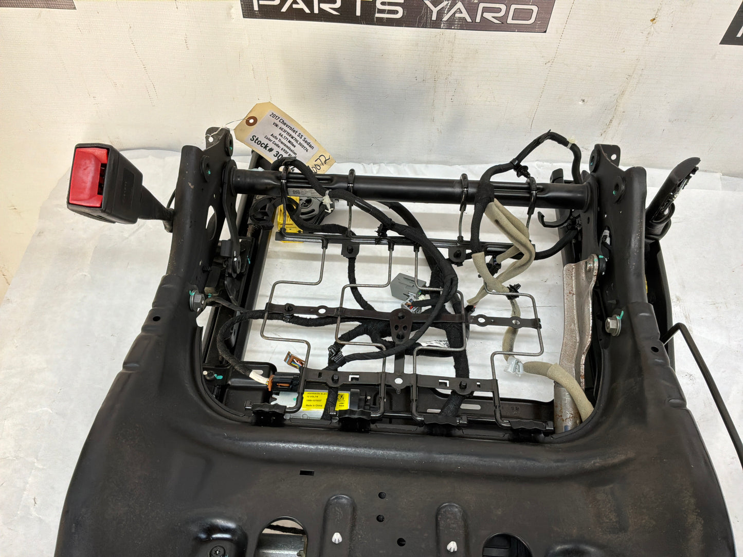 2017 Chevy SS Sedan LH Driver Front Seat Lower Track Frame Motor Assembly OEM