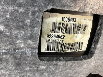 2016 Chevy Caprice PPV LH Driver Rear Door Panel OEM