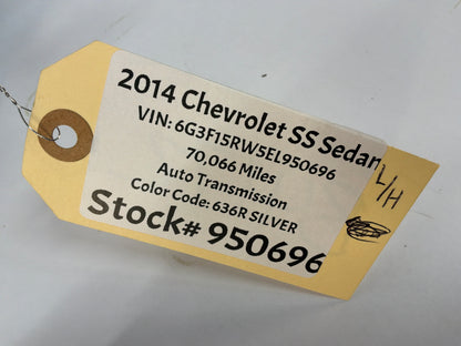 2014 Chevy SS Sedan LH Driver Exterior Mirror w/ Lane Change Assist Black OEM