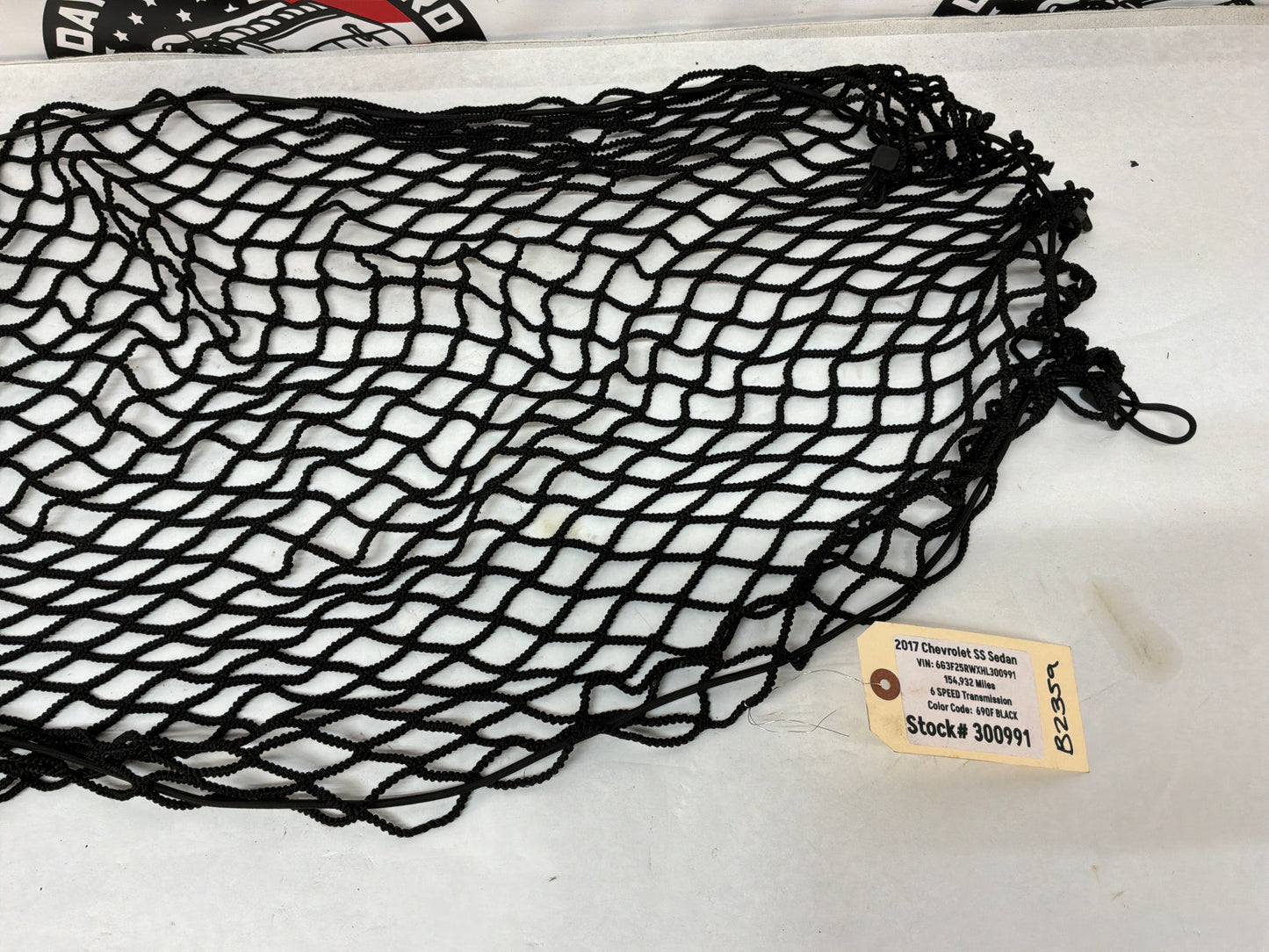 2017 Chevy SS Sedan Trunk Storage Cargo Net OEM