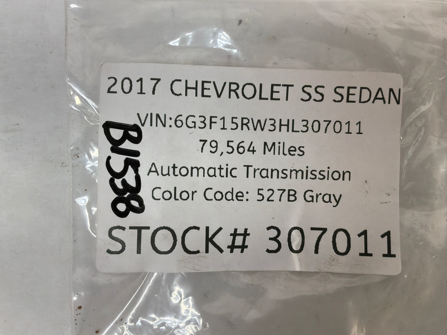 2017 Chevrolet SS Sedan Center Cap Holden OEM