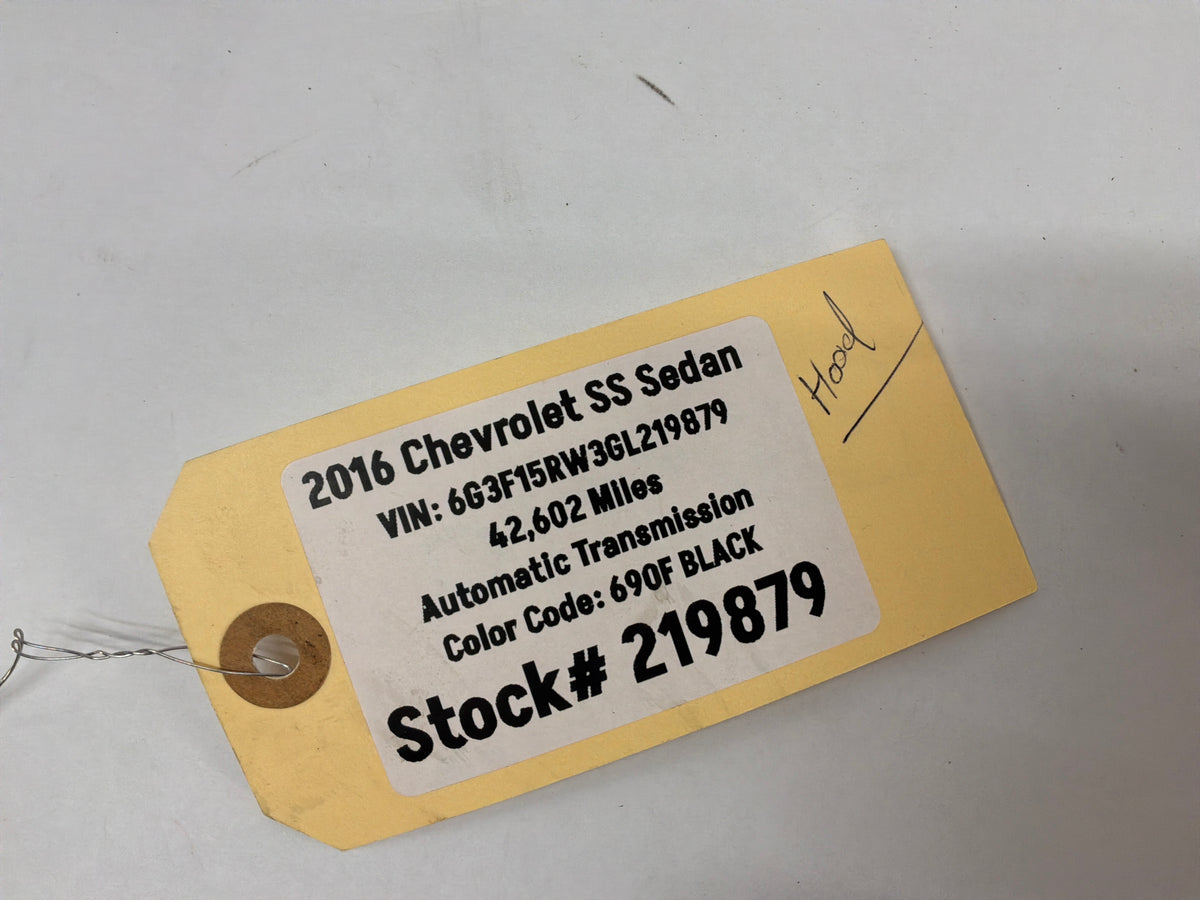 2016 Chevy SS Sedan Hood Latch Release Cable OEM