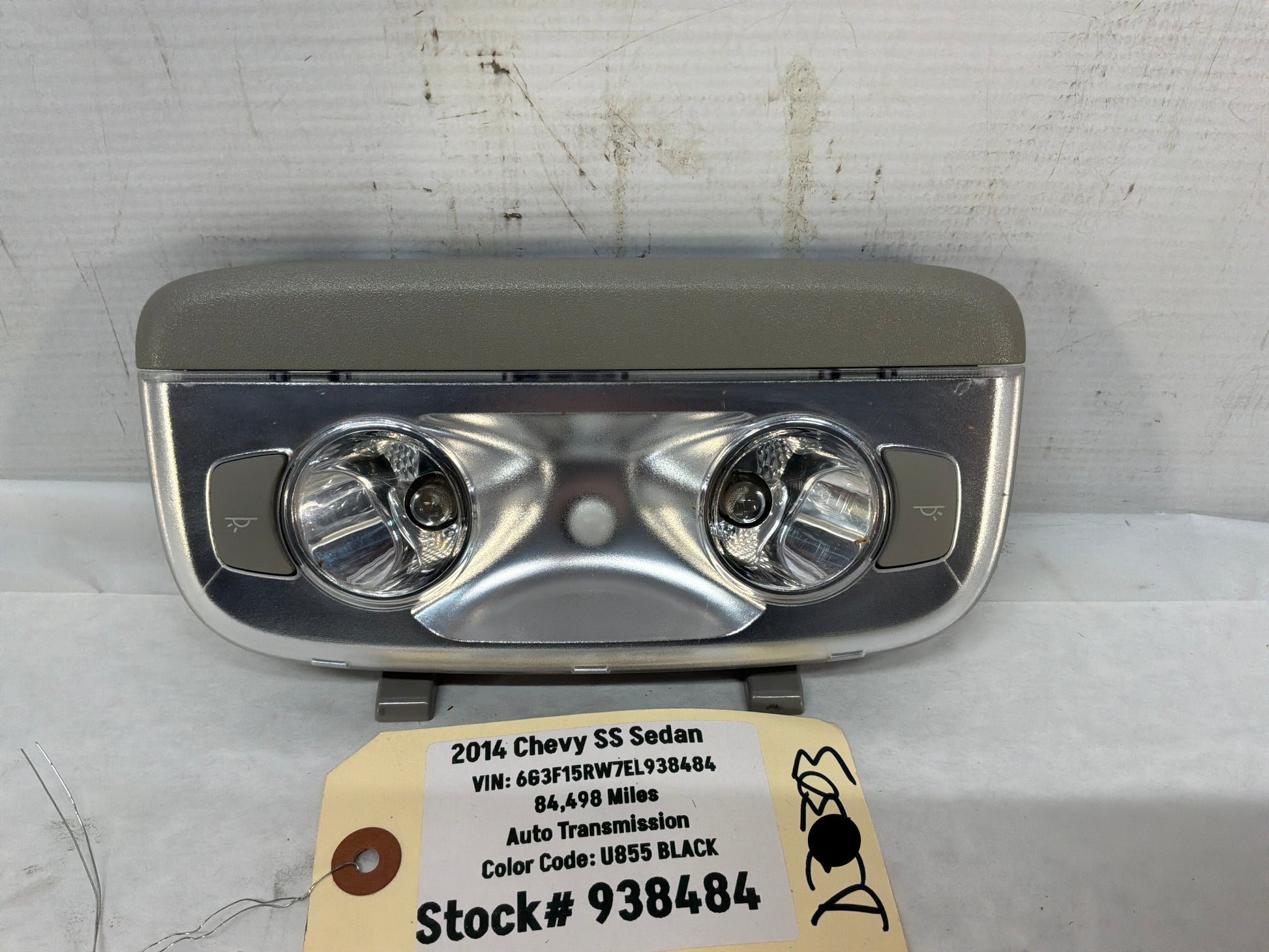 2014 Chevy SS Sedan Over Head Rear Dome Map Light OEM - Day's Parts Yard