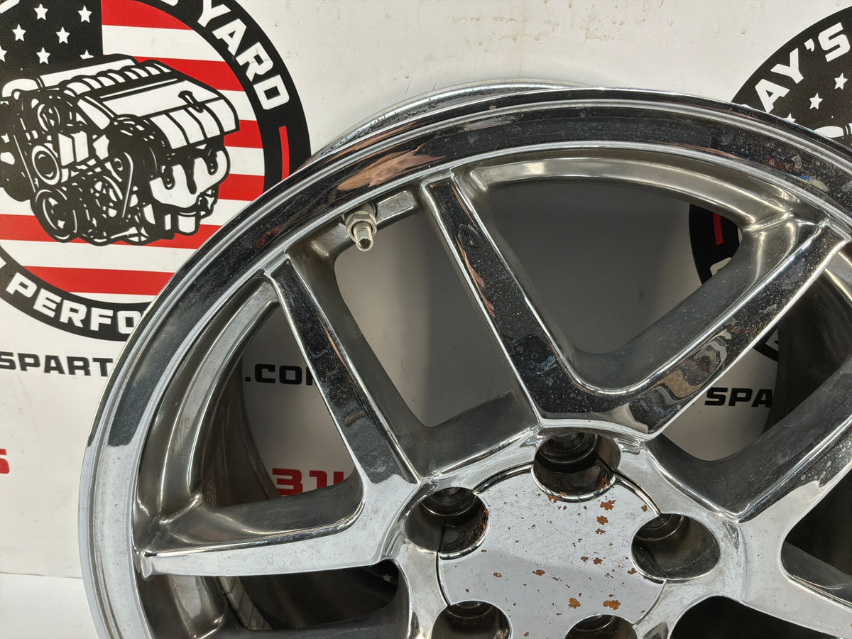 2002 Chevy C5 Corvette Convertible Z06 Replica Triple Chrome Front Wheel Rim 17x8.5