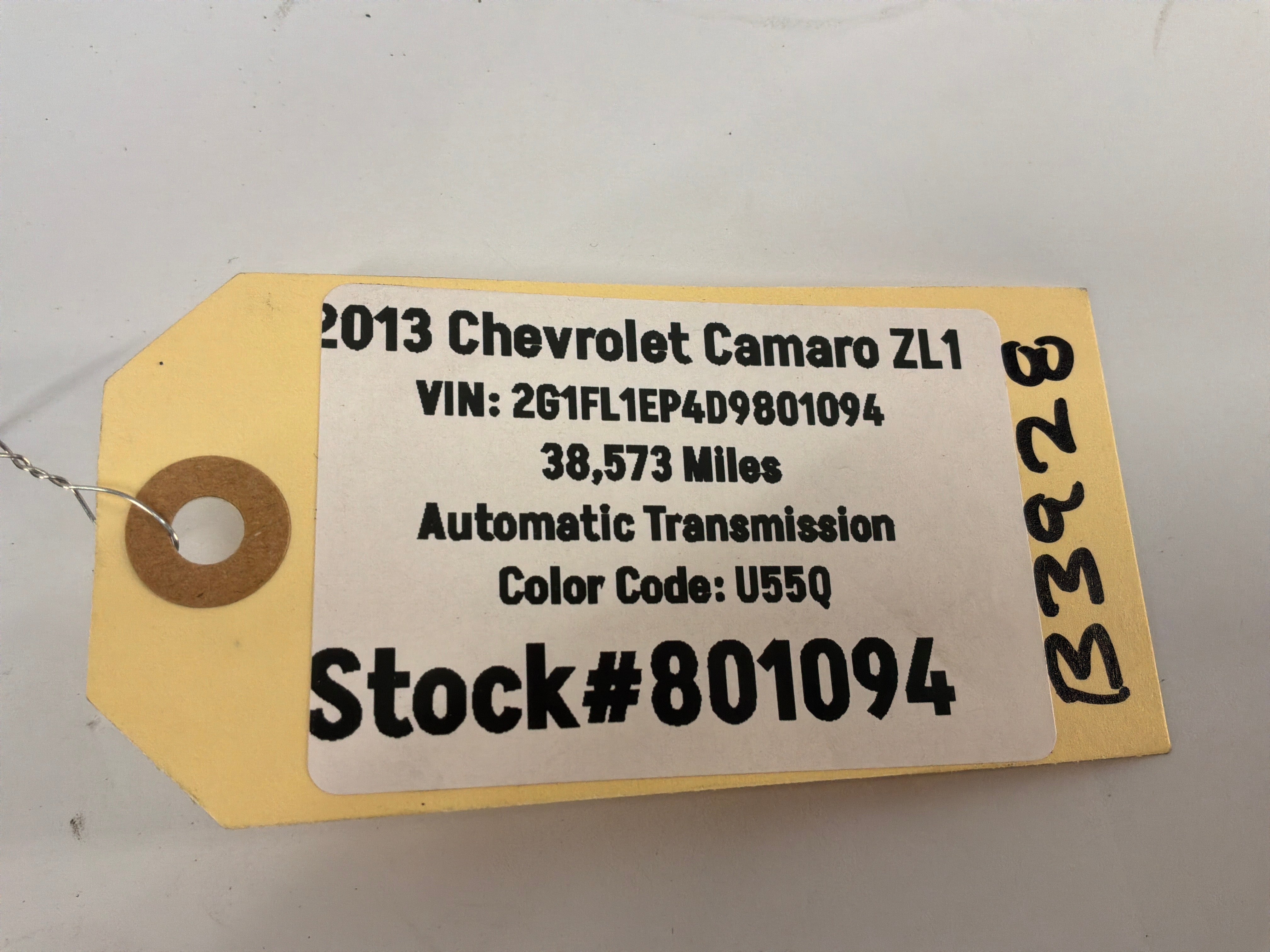 2013 Chevy Camaro ZL1 Positive Battery Jump Start Positive Post