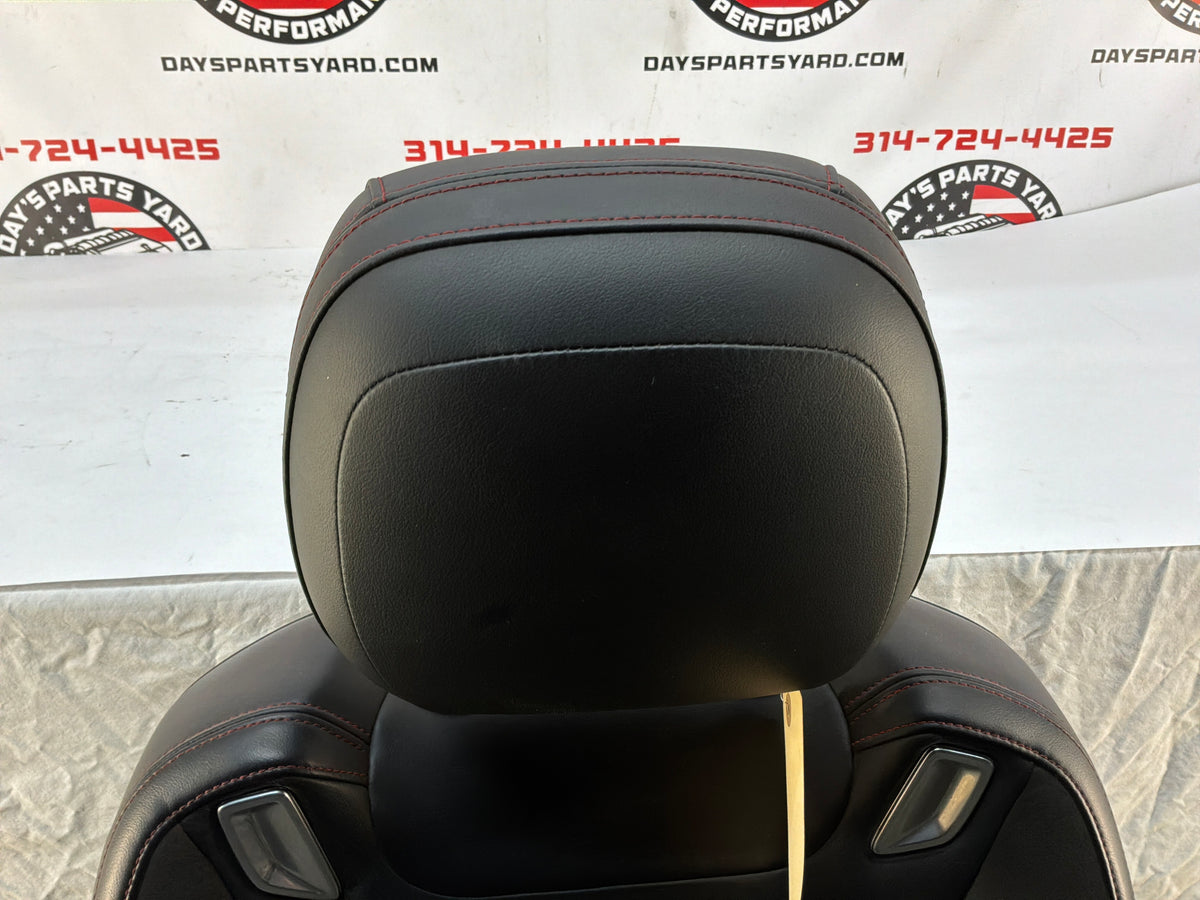 2017 Chevy SS Sedan Front LH Driver Seat Black Leather Alcantara Suede OEM