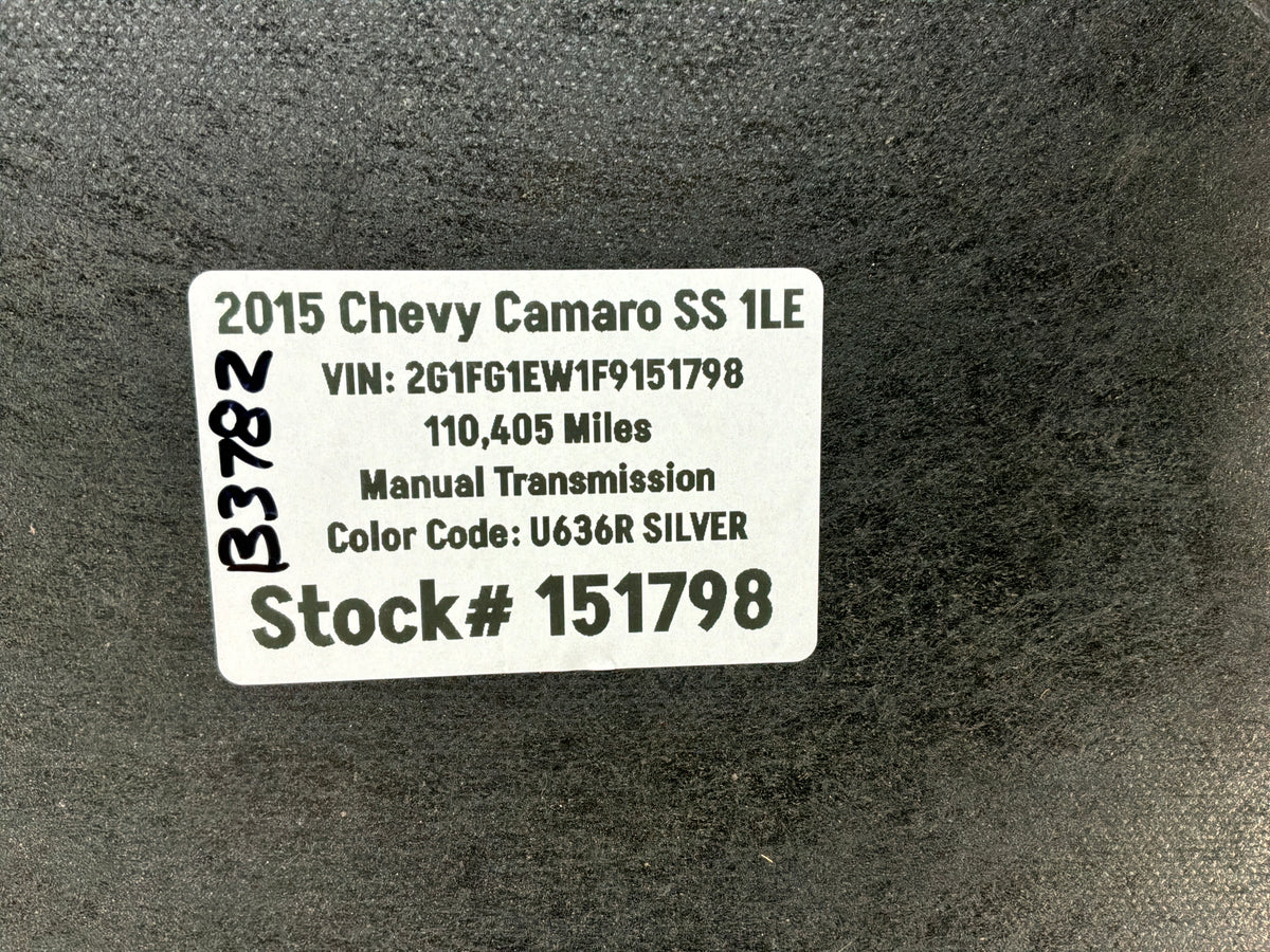 2015 Chevy Camaro SS 1LE Hard Spare Tire Compartment Trunk Battery Stowage Cover OEM