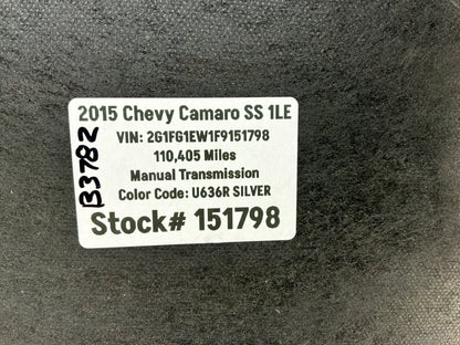 2015 Chevy Camaro SS 1LE Hard Spare Tire Compartment Trunk Battery Stowage Cover OEM
