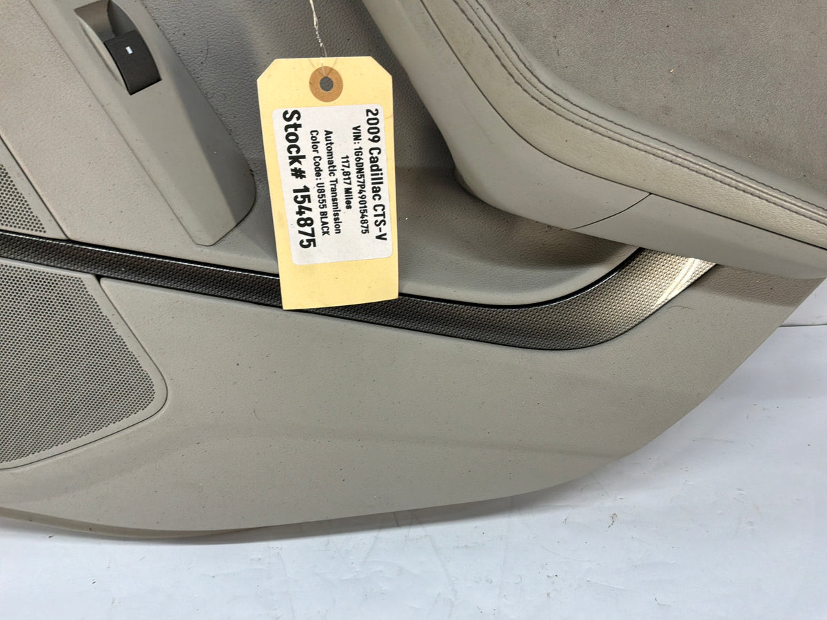 2009 Cadillac CTS-V RH Passenger Rear Interior Door Panel OEM Titanium