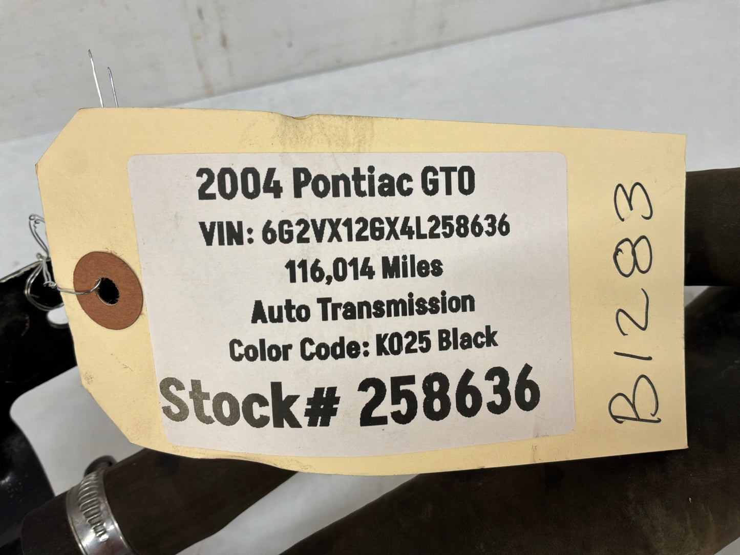 2004 Pontiac GTO Radiator Coolant Lines Hoses Tubes Outlet Pipes OEM