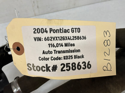 2004 Pontiac GTO Radiator Coolant Lines Hoses Tubes Outlet Pipes OEM