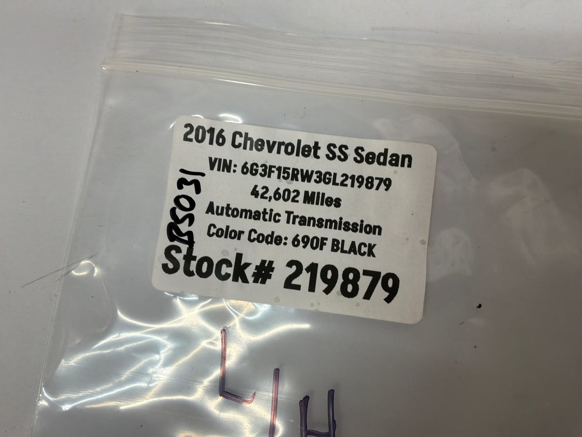 2016 Chevy SS Sedan LH Driver Front Door Check OEM