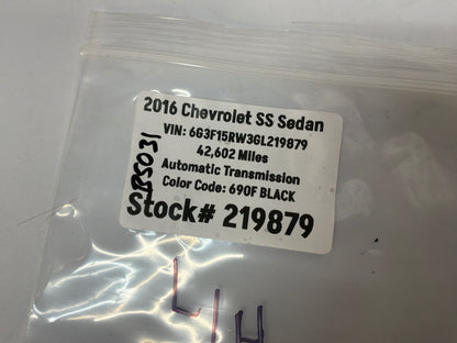 2016 Chevy SS Sedan LH Driver Front Door Check OEM