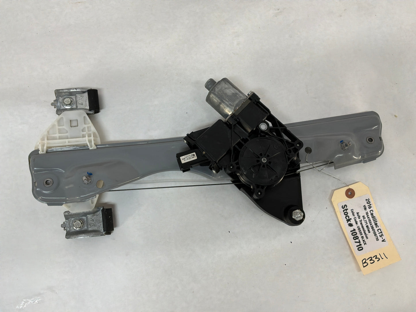 2016 Cadillac CTS-V LH Driver Rear Window Regulator w/ Motor OEM