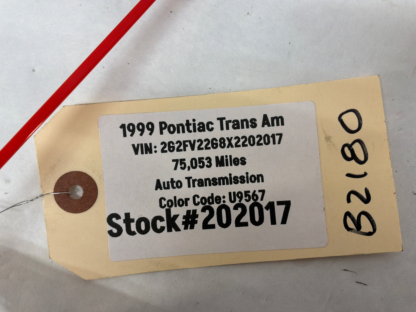 1999 Pontiac Trans Am WS6 RH Passenger Parking & Turn Signal Lamp Assembly