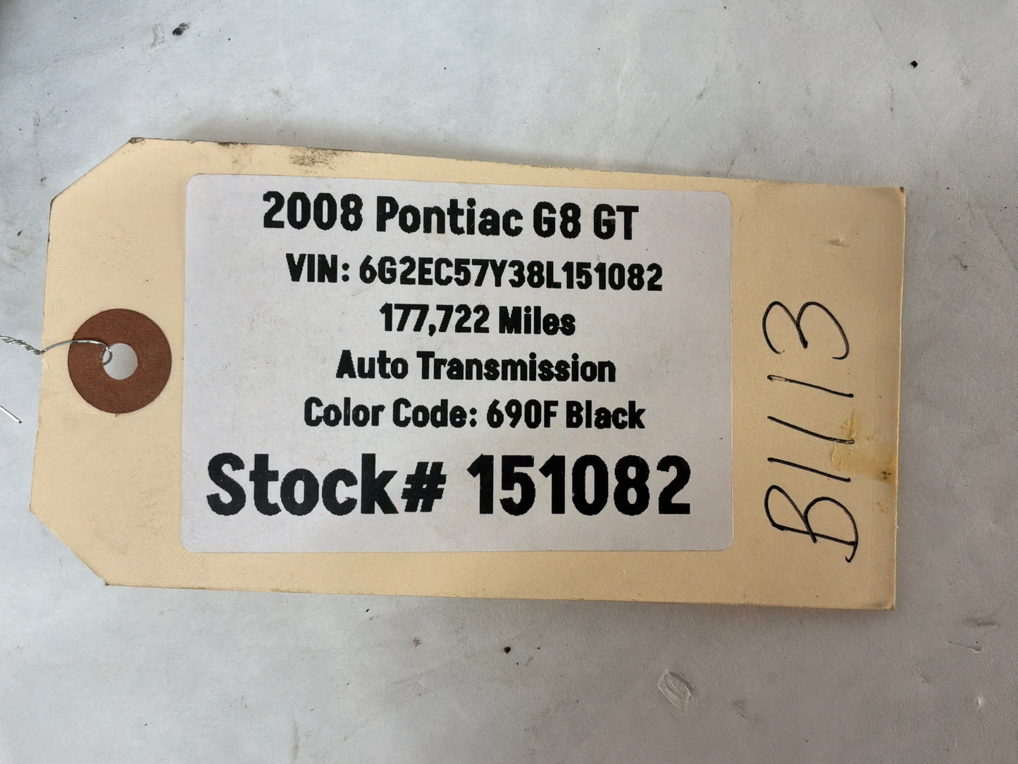 2008 Pontiac G8 GT RH Passenger Rear Exterior Door Handles Black and Chrome OEM
