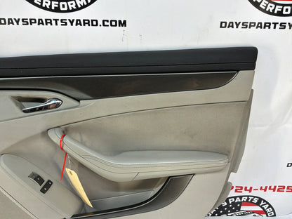 2009 Cadillac CTS-V RH Passenger Front Interior Door Panel OEM Titanium